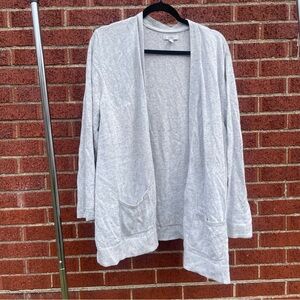 Women's Plus Grey speckled Croft and Barrow Open Front Cardigan Size 3x